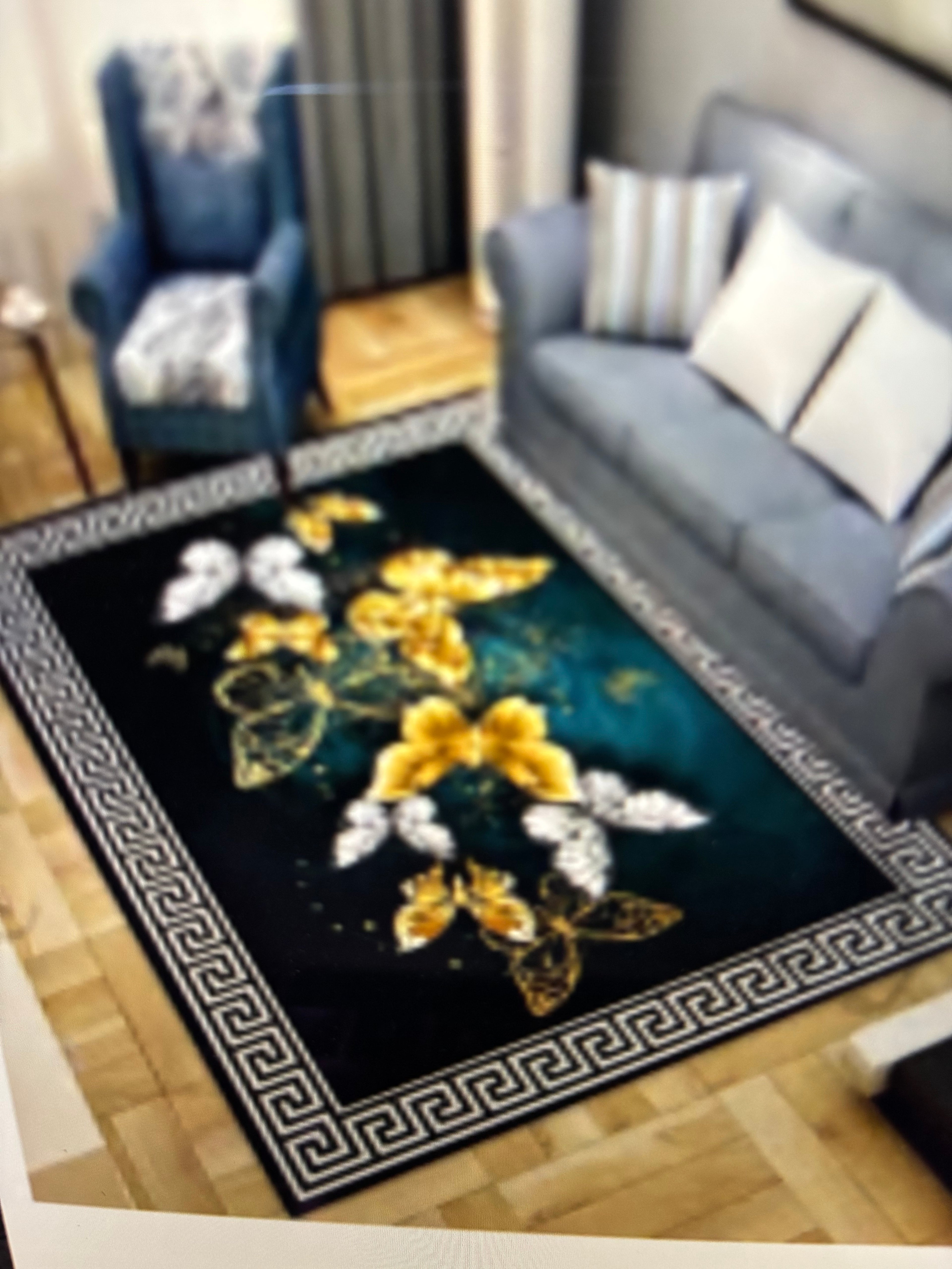 Tapis de salon 3D avec effet velours 280cm sur 180cm