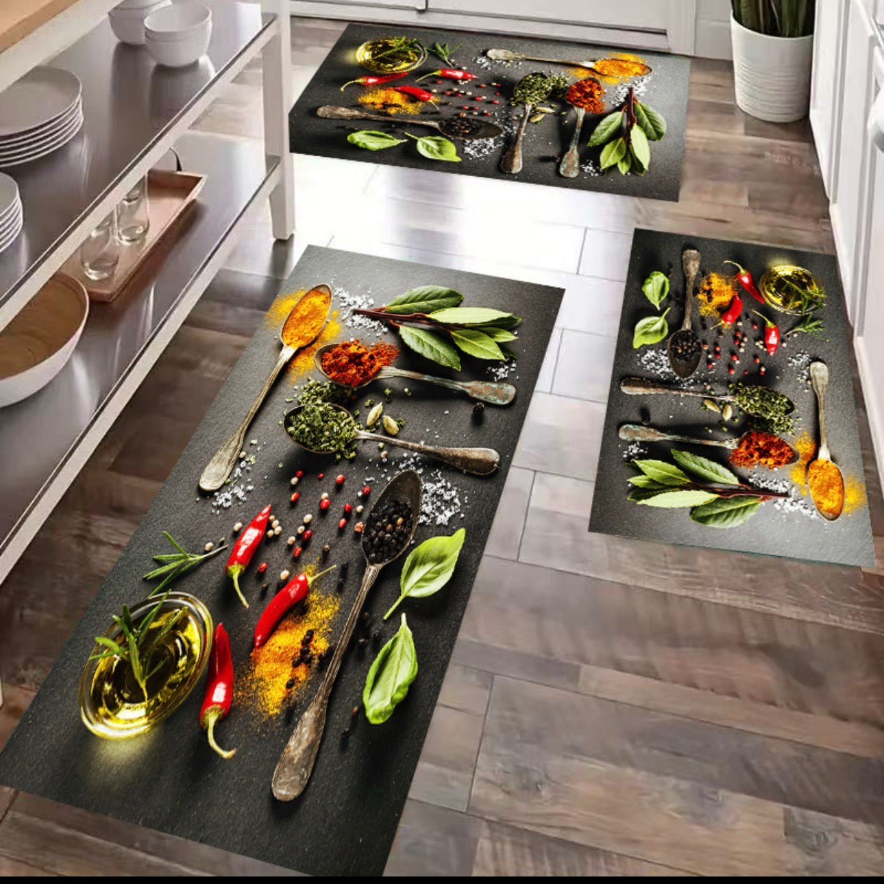 Tapis de cuisine 3pieces