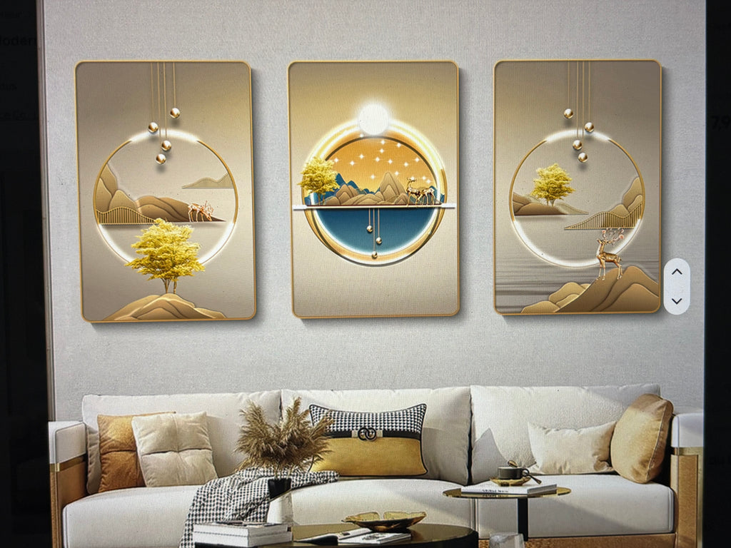 Trio de faux tableau 60cm sur 40 cm