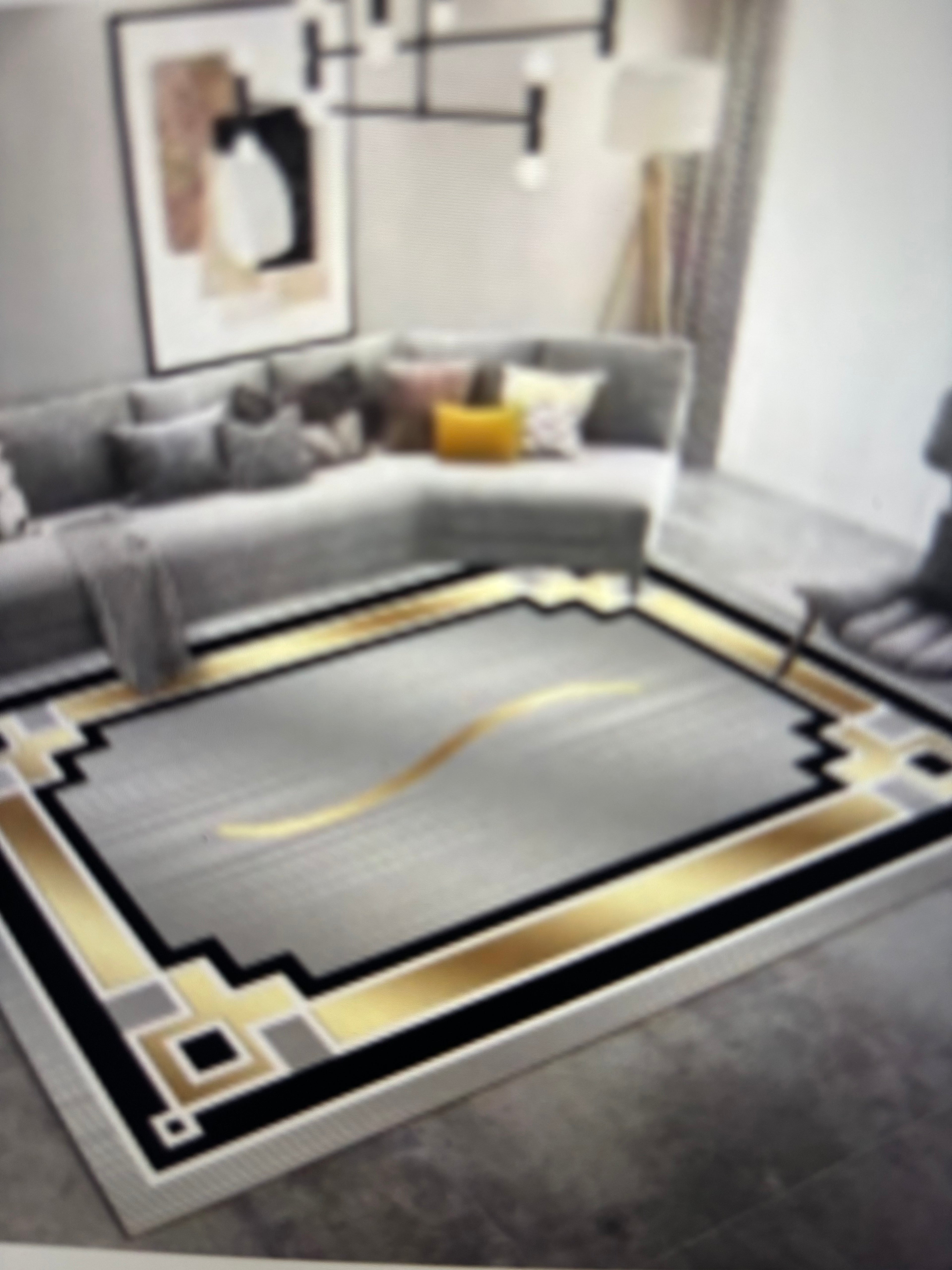 Tapis de salon 3D avec effet velours 280cm sur 180cm