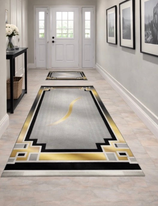 Tapis de couloir 3D avec effet velours