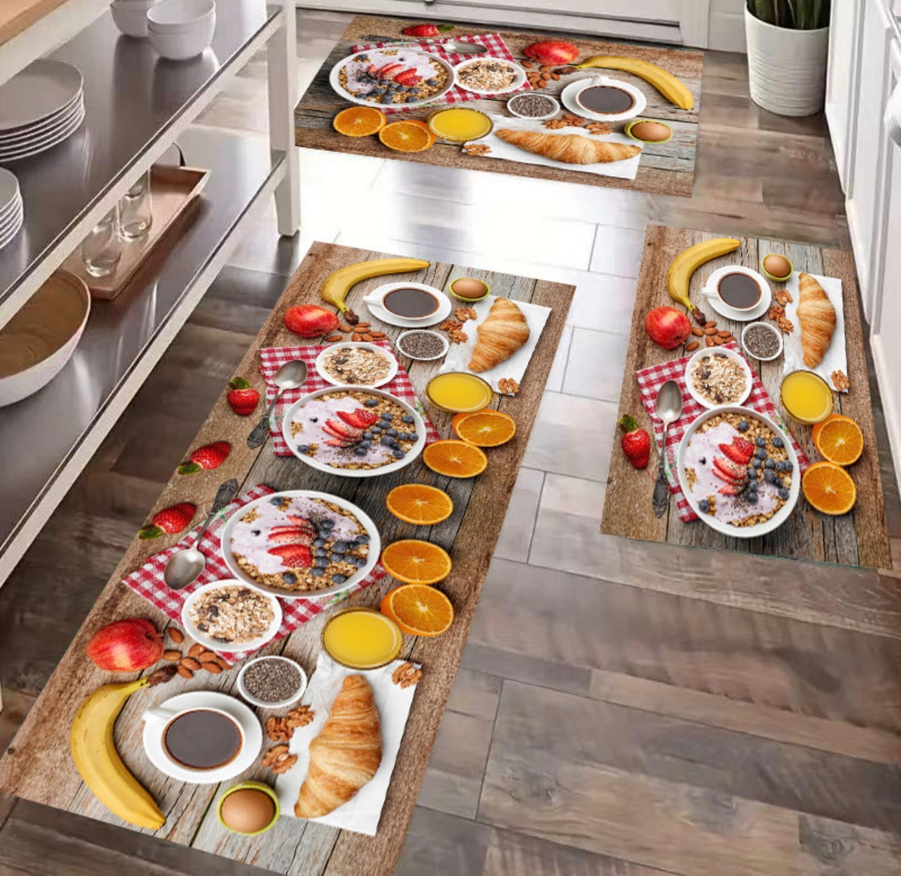 Tapis de cuisine 3pieces